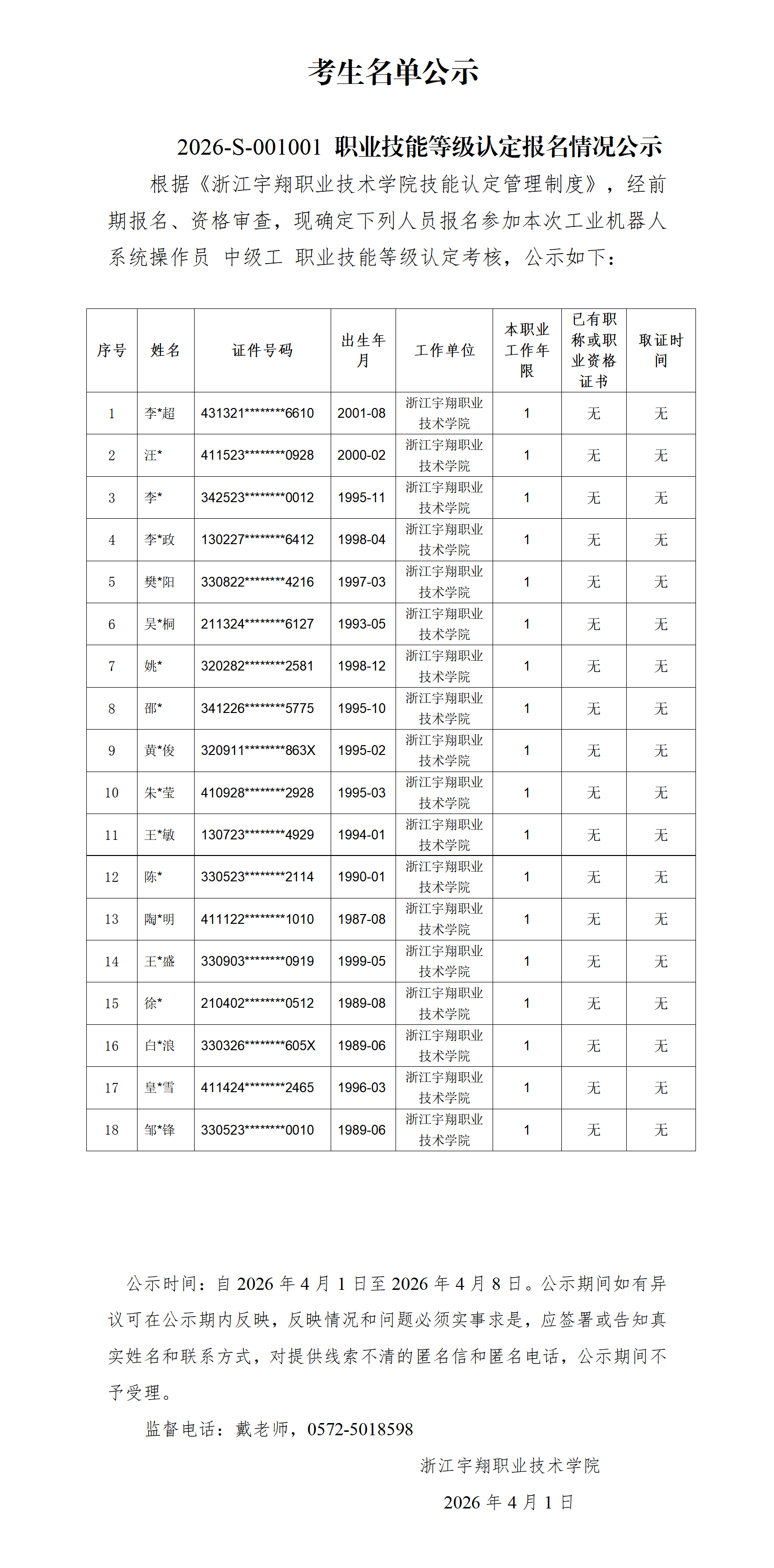 意昂体育2026年4月工业机器人系统操作员技能等级认定 社会 台账_01.png